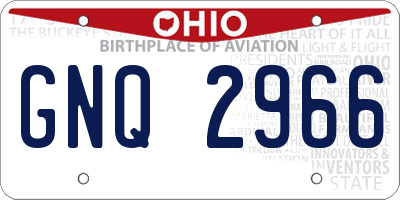 OH license plate GNQ2966