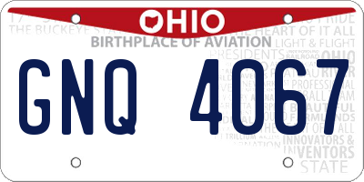 OH license plate GNQ4067