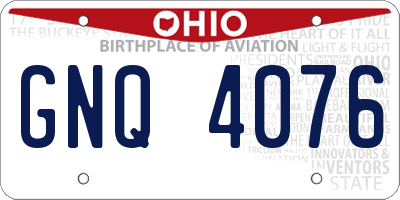 OH license plate GNQ4076