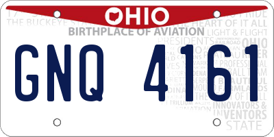 OH license plate GNQ4161