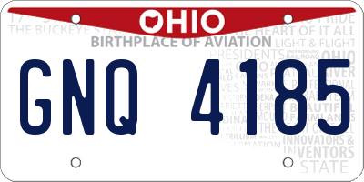 OH license plate GNQ4185
