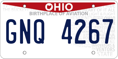 OH license plate GNQ4267