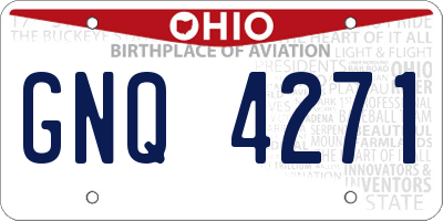 OH license plate GNQ4271