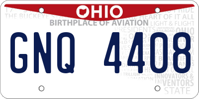 OH license plate GNQ4408