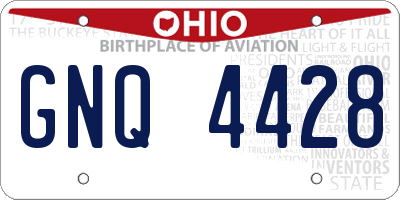 OH license plate GNQ4428