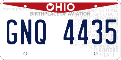 OH license plate GNQ4435