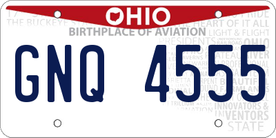 OH license plate GNQ4555