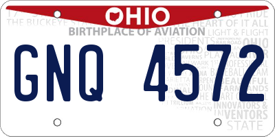 OH license plate GNQ4572