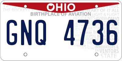 OH license plate GNQ4736