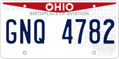 OH license plate GNQ4782