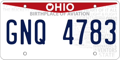 OH license plate GNQ4783