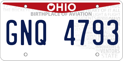 OH license plate GNQ4793