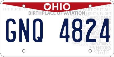 OH license plate GNQ4824