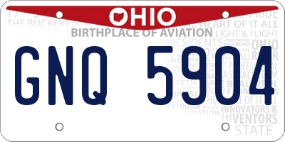OH license plate GNQ5904