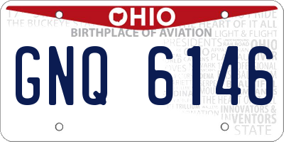 OH license plate GNQ6146
