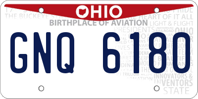 OH license plate GNQ6180