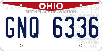 OH license plate GNQ6336