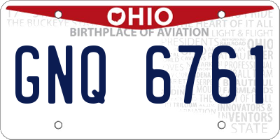 OH license plate GNQ6761