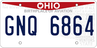 OH license plate GNQ6864