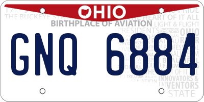 OH license plate GNQ6884