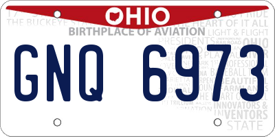 OH license plate GNQ6973
