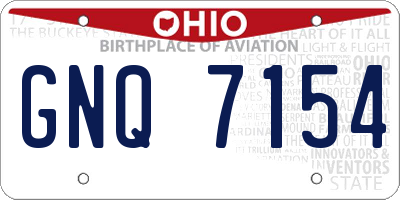OH license plate GNQ7154