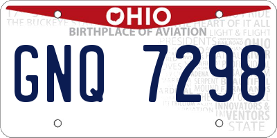 OH license plate GNQ7298