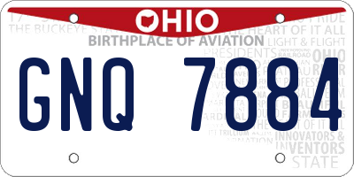 OH license plate GNQ7884
