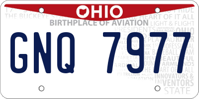 OH license plate GNQ7977