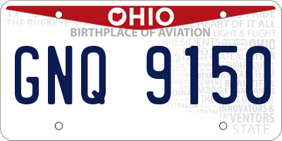 OH license plate GNQ9150
