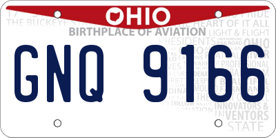 OH license plate GNQ9166