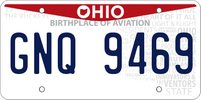 OH license plate GNQ9469