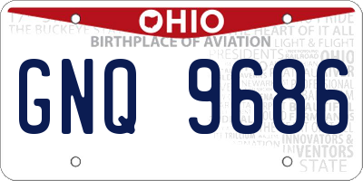 OH license plate GNQ9686