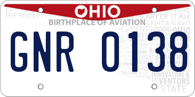 OH license plate GNR0138