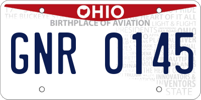 OH license plate GNR0145