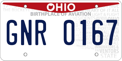 OH license plate GNR0167