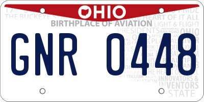 OH license plate GNR0448