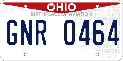 OH license plate GNR0464