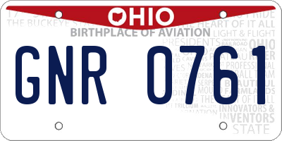 OH license plate GNR0761