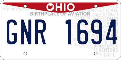OH license plate GNR1694
