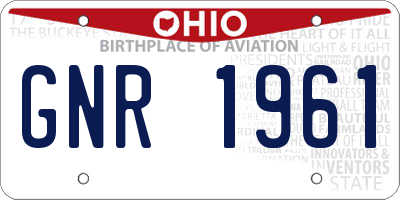 OH license plate GNR1961