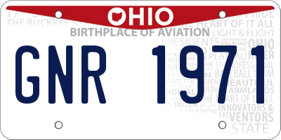OH license plate GNR1971