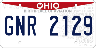 OH license plate GNR2129
