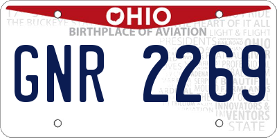 OH license plate GNR2269