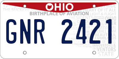 OH license plate GNR2421