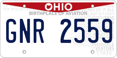 OH license plate GNR2559