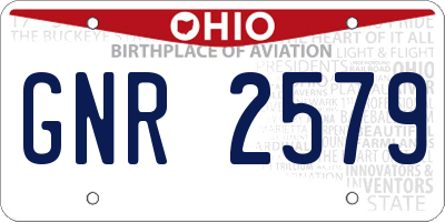 OH license plate GNR2579