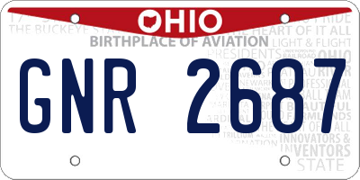 OH license plate GNR2687