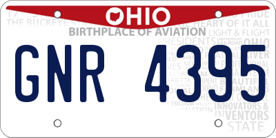 OH license plate GNR4395