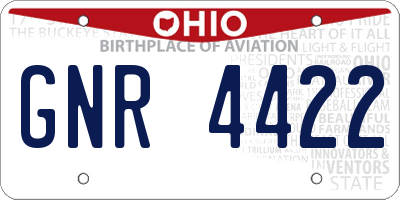 OH license plate GNR4422